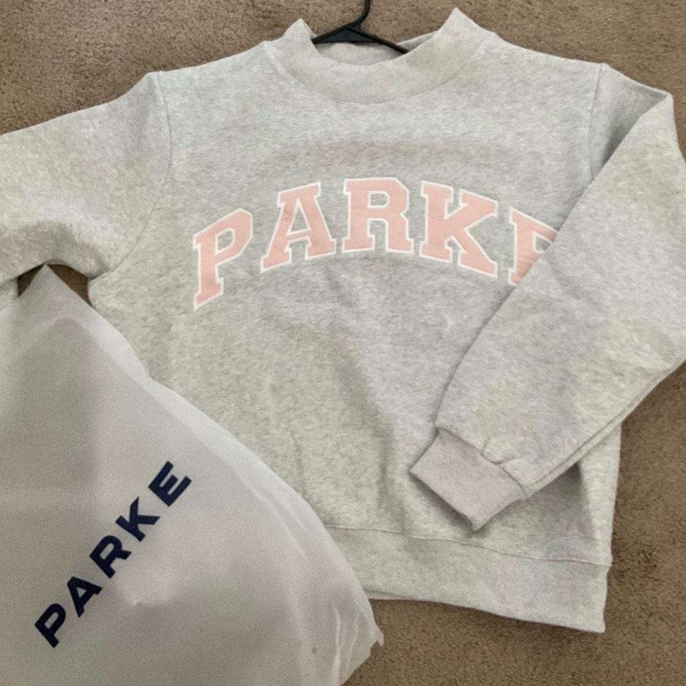 Parke Sweatshirt Grey with Pink NEW IN PACKAGE